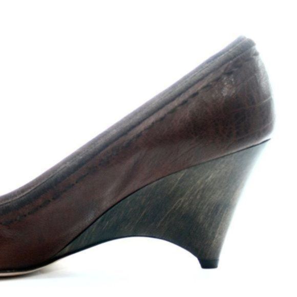 COPY - MIU MIU LEATHER PEEP TOE WEDGE PUMP SIZE 11 NEW WI - Picture 2 of 5
